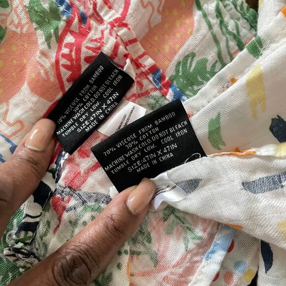 Brooklinen Sprinkles Swaddle Set of 2 Baby Burp Cloths Cotton Blend Blanket Cute - Picture 2 of 3